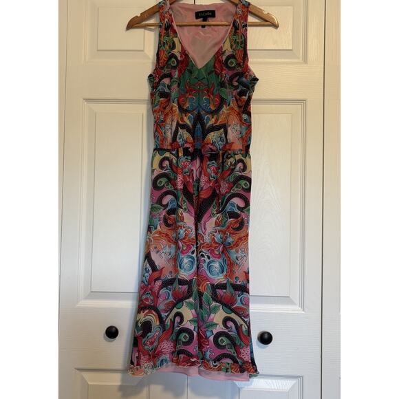 Women’s Escada Dress Silk Multicolored Size 36 - Picture 1 of 6
